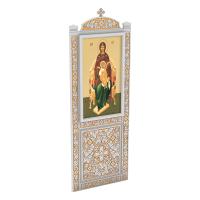 Киот пристенный "Суздальский" белый с золотом (патина)