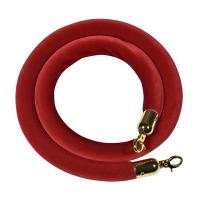 Бархатный канат ограждения красный, длина 200 см, У 300-0011