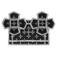 Покровцы и воздух, шелк "Святительский", черные с серебром