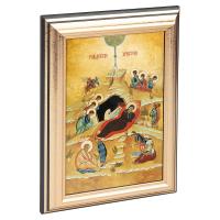 Икона Рождества Христова в пластиковой рамке, черная с золотом, 13х1,5х18 см