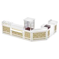 Свечная лавка "Суздальская". Компоновка №5 белая с золотом (поталь)