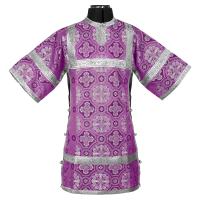 Стихарь алтарника детский, шелк "Горненский", фиолетовый с серебром