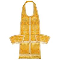 Требный набор / комплект, шелк &quot;Горненский&quot;, с подкладом, желтый с золотом