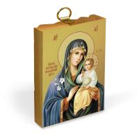 Икона Божией Матери "Неувядаемый цвет" на деревянной основе, на холсте с золочением