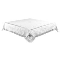 Пелена на престол с вышитыми херувимами, шелк &quot;Горненский&quot;, белая с серебром