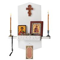 Полка для икон "Суздальская" прямая, цвет белый, 1 ярус