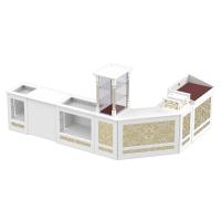 Свечная лавка &quot;Суздальская&quot;. Компоновка №1 белая с золотом (поталь)