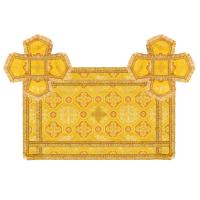 Покровцы и воздух, шелк "Горненский", желтые с золотом