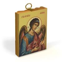 Икона Архангела Михаила на деревянной основе, на холсте с золочением