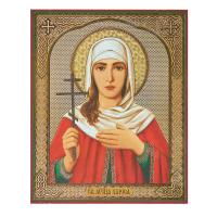 Икона мученицы Ларисы Готфской, МДФ №2, 10х12 см