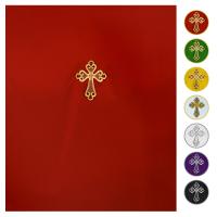 Катапетасма с вышитым крестом, креп-сатин, 140х320 см