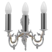 Бра церковное на 3 свечи, под серебро, 25х22 см