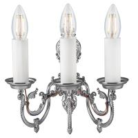 Бра церковное на 3 свечи, под серебро, 18х25х22 см