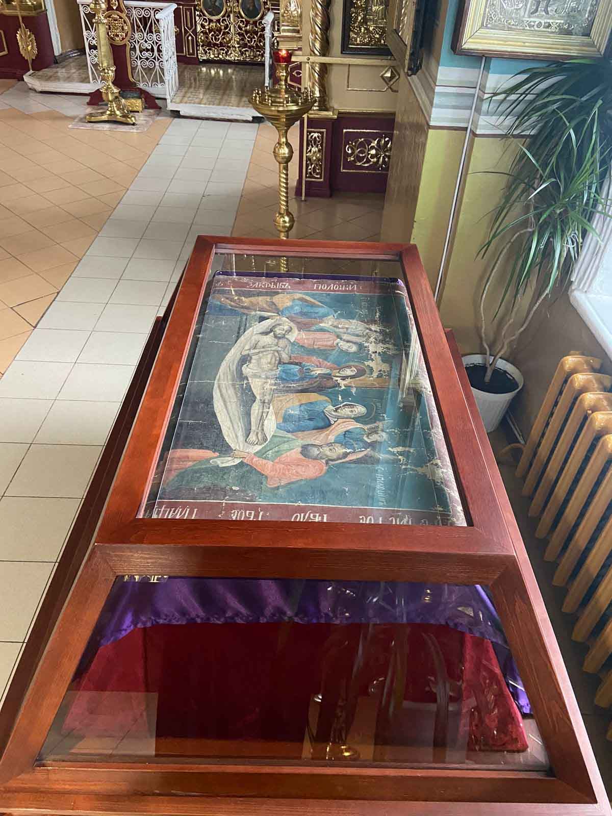 Гробница под Плащаницу "Смоленская", цвет "кипарис", 138х98х90 см