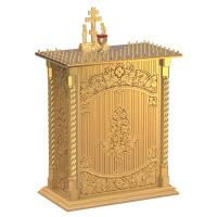 Панихидный стол на 100 свечей "Суздальский", цвет "золото", тумба