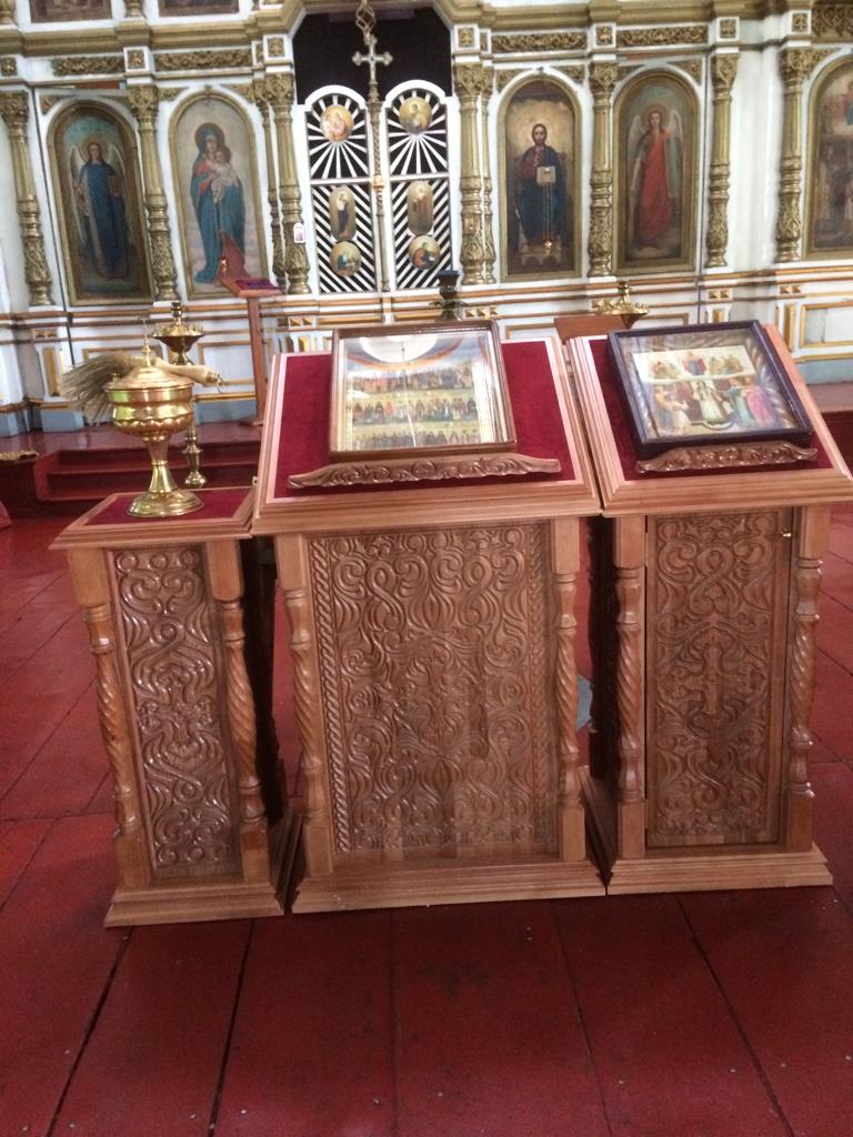Аналой центральный "Ивановский", цвет "кипарис", 70х50х120 см