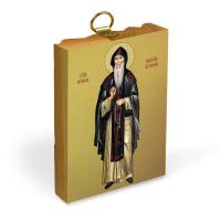 Икона преподобного Амвросия Оптинского на деревянной основе, на холсте с золочением