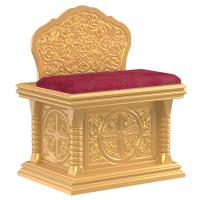 Скамья-сундук храмовая "Костромская", цвет "золото", высота 84 см