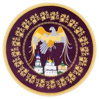 Орлец фиолетовый, вышивка на бархате, бахрома Орлец фиолетовый, вышивка на бархате, бахрома