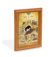 Икона Рождества Христова в деревянной рамке, 12х1,5х17 см