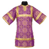 Стихарь алтарника детский, шелк "Горненский", фиолетовый с золотом