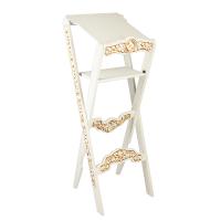 Аналой раскладной &quot;Суздальский&quot; белый с золотом (патина), с полкой