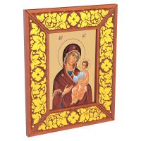 Рамка-киот &quot;Суздальский&quot; настенный, цвет &quot;кипарис&quot; с золотом (поталь), ширина 12 см