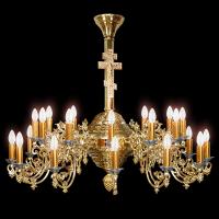 Паникадило "Фаворское" на 24 свечи, большое, диаметр 107 см, высота 85 см
