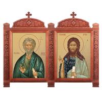 Киот настенный "Суздальский", цвет "кипарис", два модуля