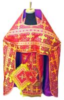 Иерейское облачение красное, парча, галун в цвет облачения