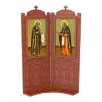 Киот напольный "Суздальский", цвет "кипарис", два модуля