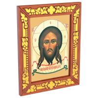 Рамка-киот &quot;Суздальский&quot; настенный, цвет &quot;кипарис&quot; с золотом (поталь), ширина 7 см