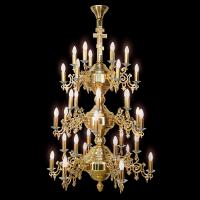 Паникадило "Фаворское" на 36 свечей, диаметр 95 см, высота 150 см