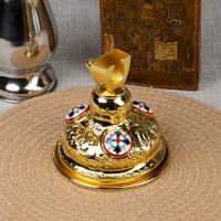 Подставка под напрестольный крест, цинковый сплав, эмаль, 11х12 см, №1