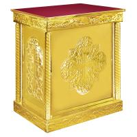 Подставка церковная "Иерусалимская" с колоннами, чеканка, 85х50х93 см