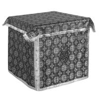 Облачение на престол с пеленой, шелк &quot;Горненский&quot;, черное с серебром