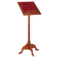 Аналой выносной &quot;Суздальский&quot;, цвет &quot;кипарис&quot;, красная ткань, 58х58х130 см