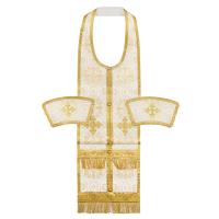 Требный набор / комплект, шелк "Горненский", с подкладом, белый с золотом