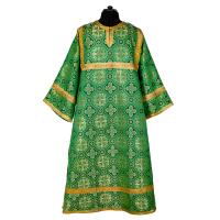 Стихарь алтарника, шелк "Горненский", зеленый с золотом