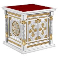 Жертвенник &quot;Костромской&quot; белый с золотом (поталь)