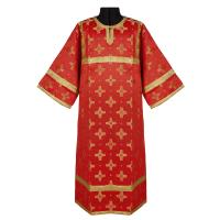 Стихарь алтарника, шелк "Святительский", красный с золотом