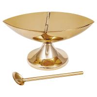 Ладаница с ложкой латунные, 14х7,2х7 см, У 13-0172