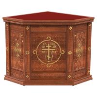 Жертвенник "Ярославский", цвет "кипарис" с золотом (поталь), угловой