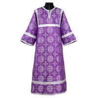 Стихарь алтарника, шелк &quot;Горненский&quot;, фиолетовый с серебром