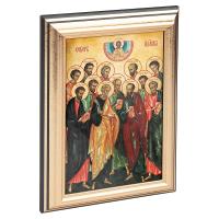 Икона собора славных и всехвальных двенадцати апостолов в пластиковой рамке,13х1,5х18 см