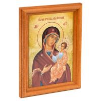 Икона Божией Матери "Иверская" в деревянной рамке, 12х1,5х17 см
