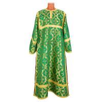 Стихарь алтарника, шелк "Николаевский", зеленый с золотом