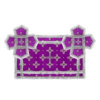 Покровцы и воздух, шелк "Святительский", фиолетовые с серебром