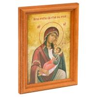 Икона Божией Матери "Утоли моя печали" в деревянной рамке, 12х1,5х17 см
