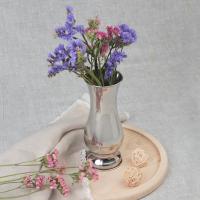 Ваза, нержавеющая сталь, цвет &quot;под серебро&quot;, 7,9х20,3 см, №1, У 55-0198